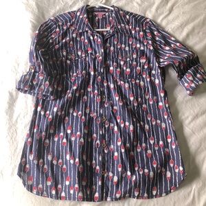 Lilly Pulitzer Nautical Blue Button Down